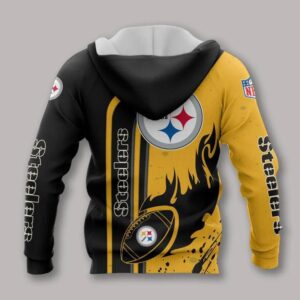 Pittsburgh Steelers Fire Ball All Over Print Hoodie, NFL Hoodie
