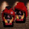 San Francisco 49ers Skull Fire 3D Hoodie, NFL Hoodie