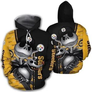 Pittsburgh Steelers Jack Skellington 3D Hoodie, NFL Hoodie