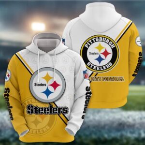 Pittsburgh Steelers Logo 3D Clothing, NFL Hoodie