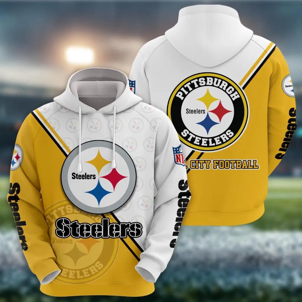 Pittsburgh Steelers Logo 3D Clothing, NFL Hoodie Pittsburgh Steelers Logo 3D Clothing, NFL Hoodie