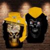 NFL Pittsburgh Steelers Skull 3D Hoodie 3, NFL Hoodie