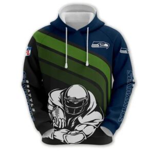Seattle Seahawks Run Ball 3D Hoodie, NFL Hoodie