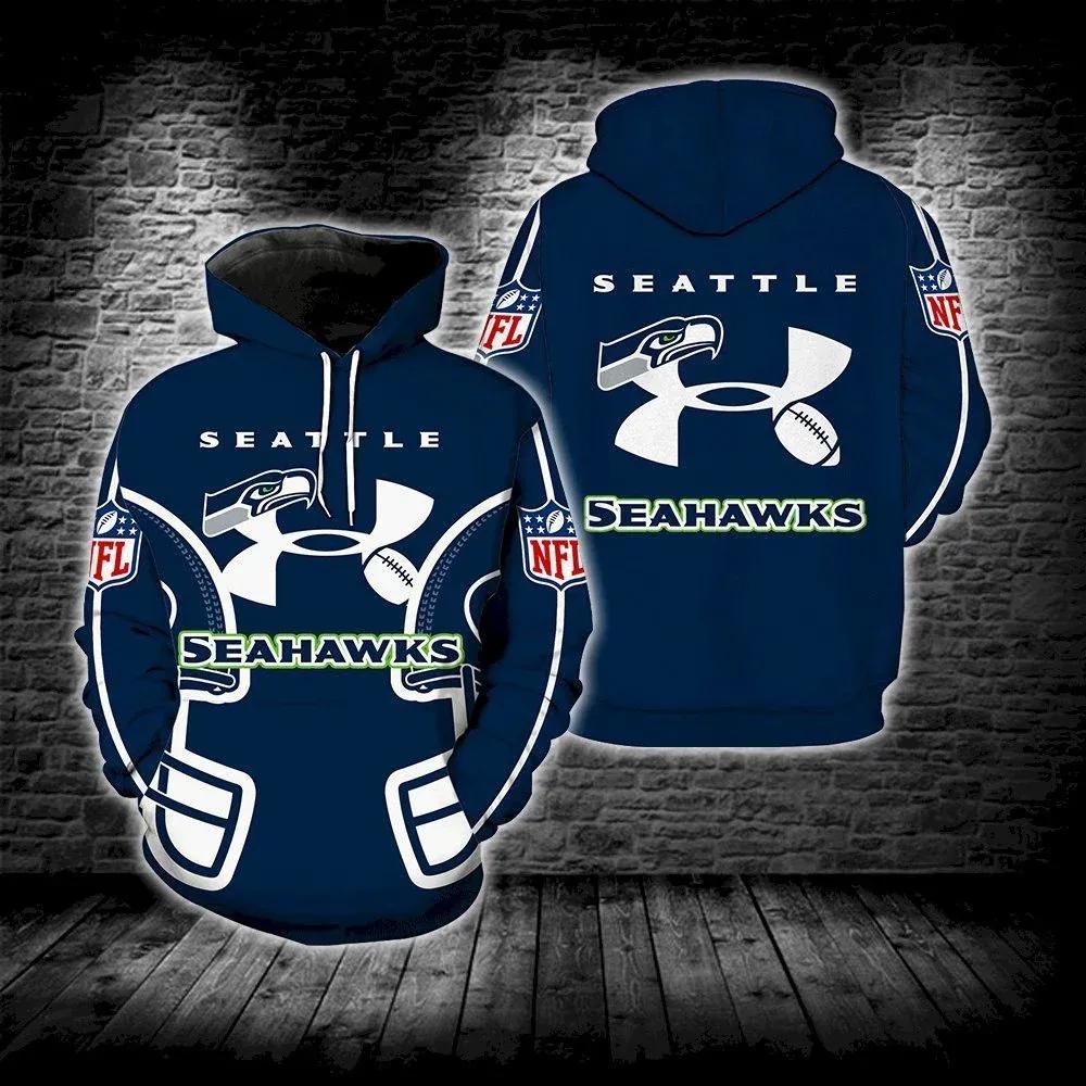Seattle Seahawks Under Armour 3D Hoodie, NFL Hoodie Seattle Seahawks Under Armour 3D Hoodie, NFL Hoodie