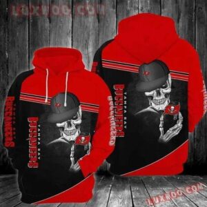 Skull Hold Logo Tampa Bay Buccaneers Football 3D Hoodie, NFL Hoodie