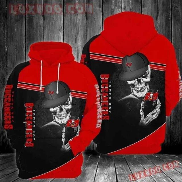 Skull Hold Logo Tampa Bay Buccaneers Football 3D Hoodie, NFL Hoodie Skull Hold Logo Tampa Bay Buccaneers Football 3D Hoodie, NFL Hoodie