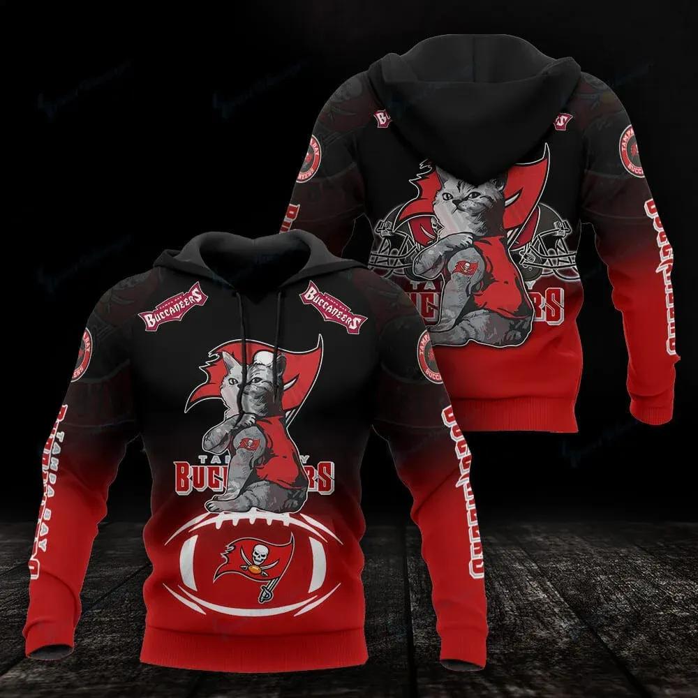 Tampa Bay Buccaneers Cat 3D Hoodie, NFL Hoodie Tampa Bay Buccaneers Cat 3D Hoodie, NFL Hoodie