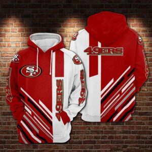 NFL San Francisco 49ers Logo 3D Hoodie 4, NFL Hoodie
