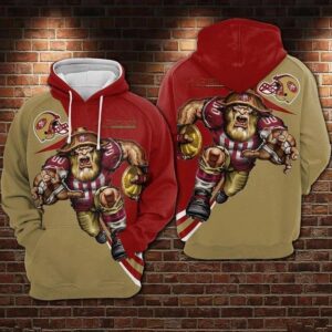 NFL San Francisco 49ers Logo 3D Hoodie 7, NFL Hoodie