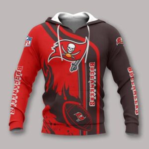 Tampa Bay Buccaneers Fire Ball All Over Print Hoodie, NFL Hoodie