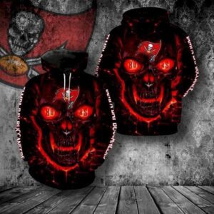 Tampa Bay Buccaneers Lava Skull 3D Hoodie, NFL Hoodie
