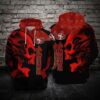 NFL San Francisco 49ers Skull 3D Hoodie  2, NFL Hoodie
