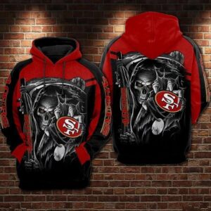 NFL San Francisco 49ers Skull 3D Hoodie, NFL Hoodie