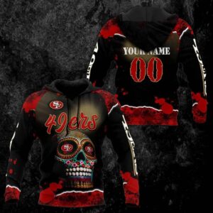 NFL San Francisco 49ers Skull Personalized 3D Hoodie, NFL Hoodie