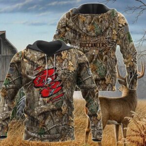 Tampa Bay Buccaneers Realtree Hunting Camo 3D Hoodie, NFL Hoodie