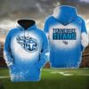 Tennessee Team Titanss 3D Blue Hoodie, NFL Hoodie