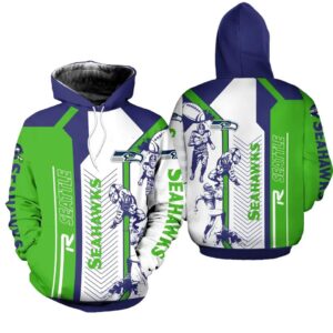 NFL Seattle Seahawks 3D Hoodie 19, NFL Hoodie