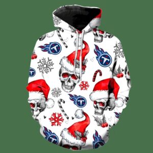 Tennessee Titans Christmas Skull 3D Hoodie, NFL Hoodie