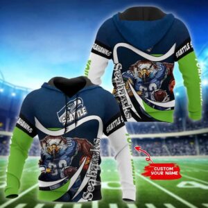 NFL Seattle Seahawks Personalized 3D Hoodie, NFL Hoodie