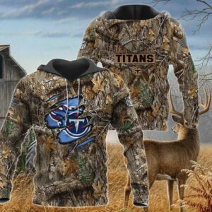 Tennessee Titans Realtree Hunting Camo 3D Hoodie, NFL Hoodie