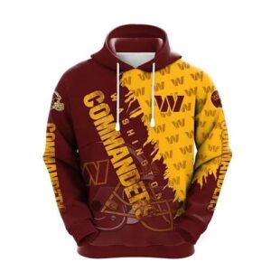Washington Commanders 3D Hoodie 3, NFL Hoodie