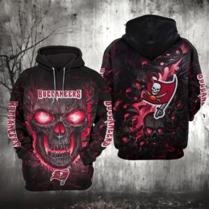 NFL Tampa Bay Buccaneers Lava Skull 3D Hoodie, NFL Hoodie