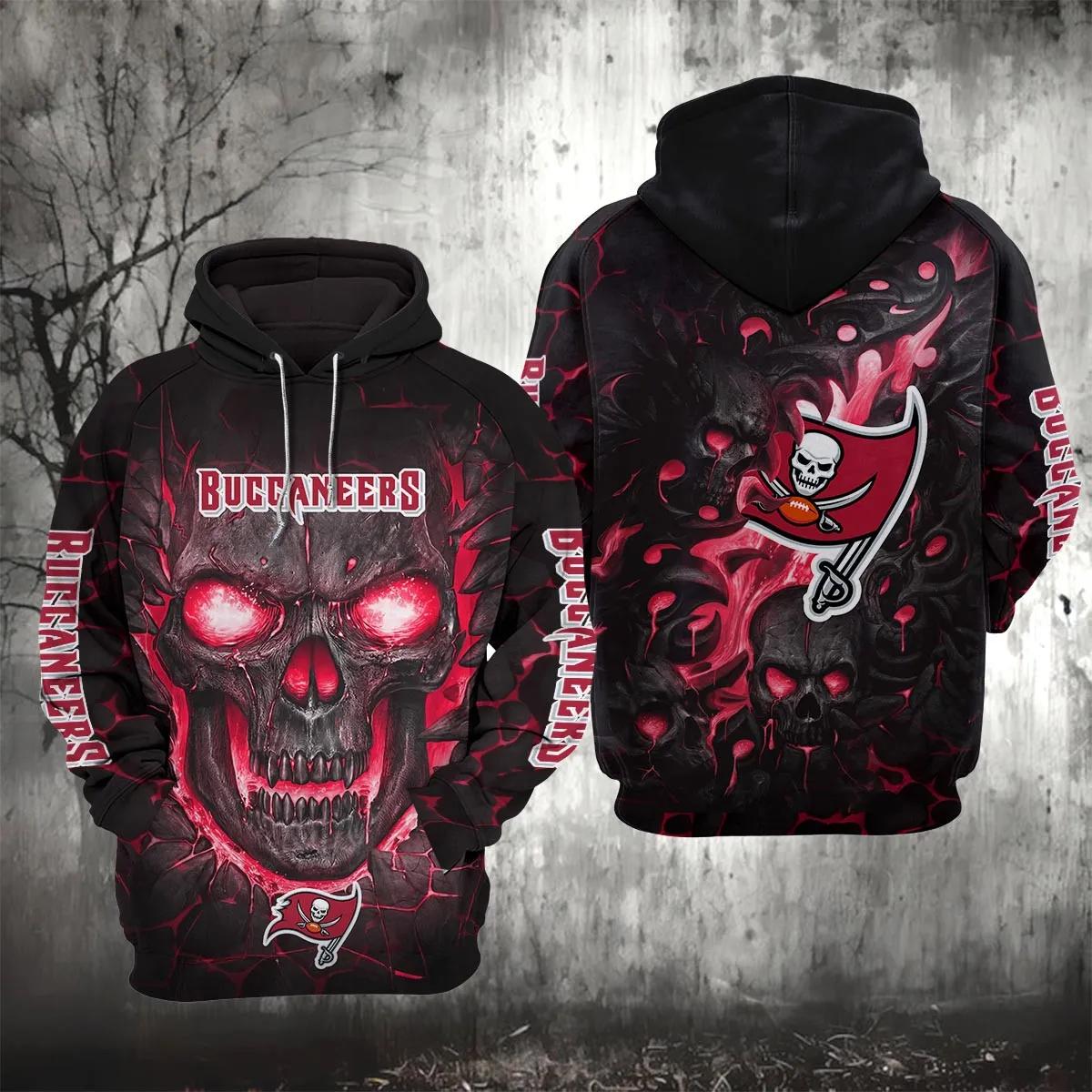 NFL Tampa Bay Buccaneers Lava Skull 3D Hoodie, NFL Hoodie NFL Tampa Bay Buccaneers Lava Skull 3D Hoodie, NFL Hoodie