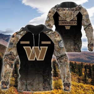 Washington Commanders Personalized Hunting Camo 3D Hoodie, NFL Hoodie