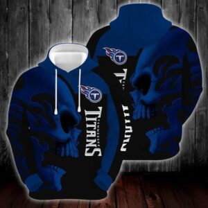 NFL Tennessee Titans Skull 3D Hoodie, NFL Hoodie