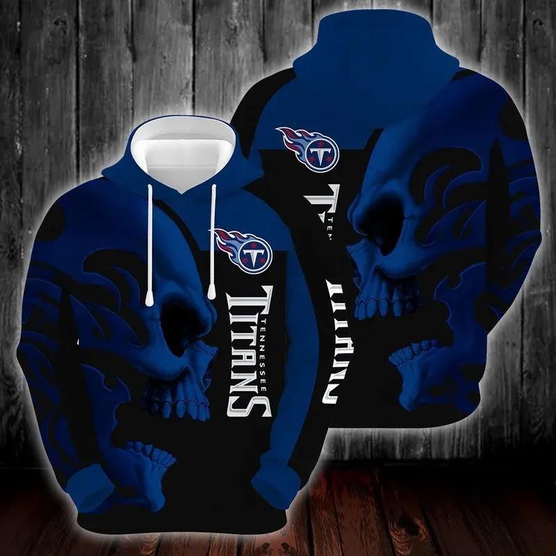NFL Tennessee Titans Skull 3D Hoodie, NFL Hoodie NFL Tennessee Titans Skull 3D Hoodie, NFL Hoodie