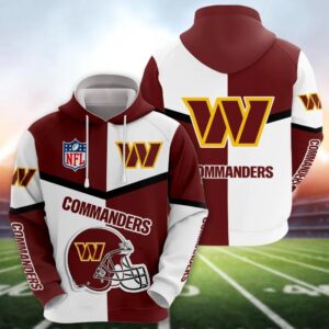 NFL Washington Commanders 3D Hoodie, NFL Hoodie