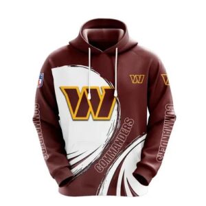 NFL Washington Commanders 3D Hoodie 13, NFL Hoodie