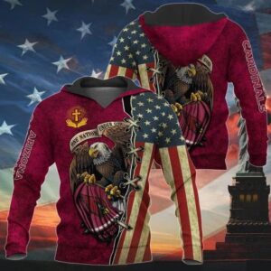 One Nation Under God Arizona Cardinals Anniversary 3D Hoodie, NFL Hoodie