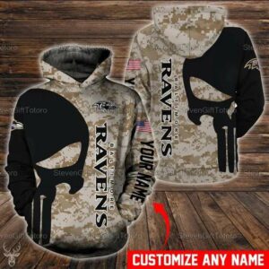 Personalized Baltimore Ravens Camo Custom – Hoodie 3D, NFL Hoodie
