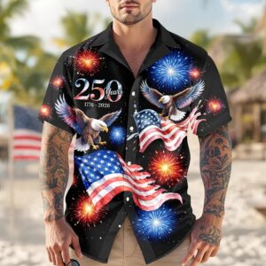 250 Years 1776 – 2026 Patriotic Eagle Hawaii Shirt, 250th Anniversary Gift