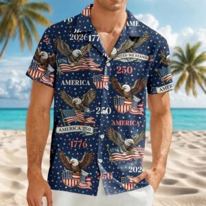 250 Years America 1776-2026 Patriotic Hawaii Shirt, 250th Anniversary Gift