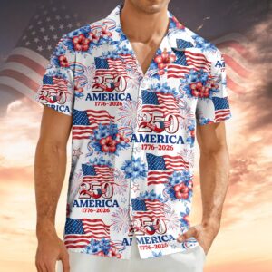 250 Years America 1776-2026 Patriotic Hawaii Shirt 2, 250th Anniversary Gift