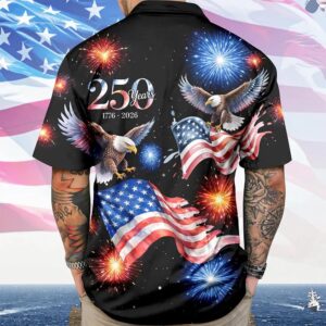 250 Years 1776 – 2026 Patriotic Eagle Hawaii Shirt, 250th Anniversary Gift