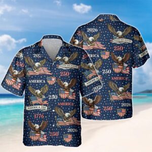 250 Years America 1776-2026 Patriotic Hawaii Shirt, 250th Anniversary Gift