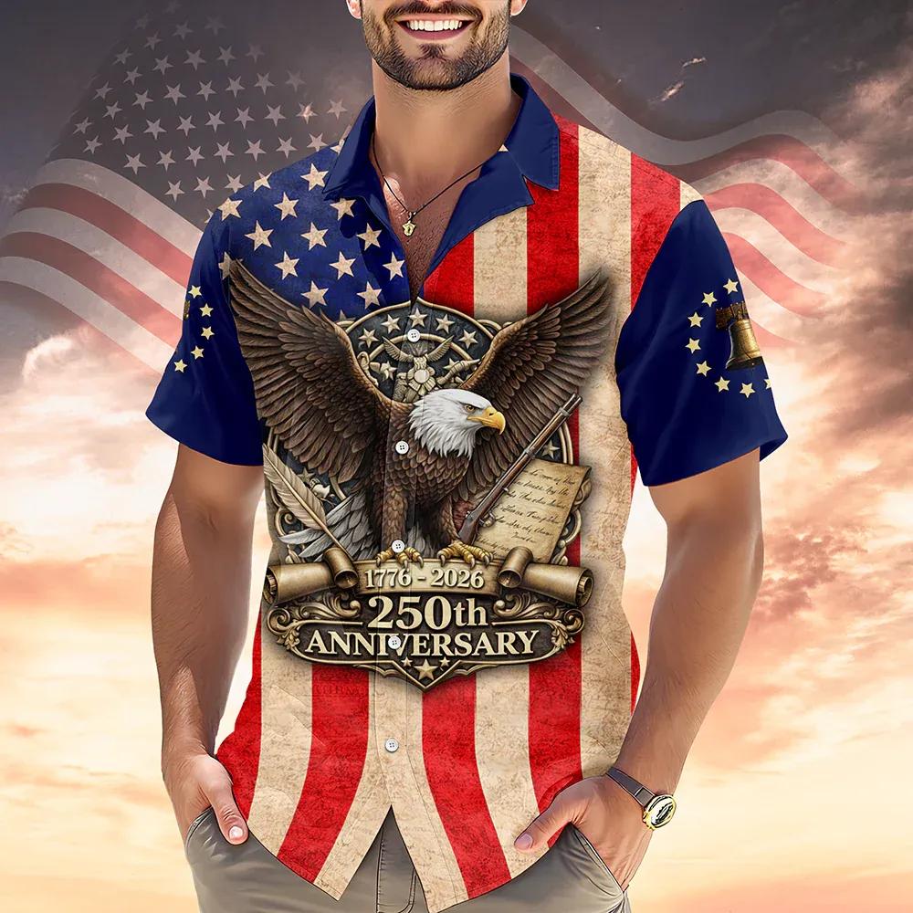 250th Anniversary 1776-2026 USA Flag Hawaii Shirt, 250th Anniversary Gift 250th Anniversary 1776-2026 USA Flag Hawaii Shirt, 250th Anniversary Gift