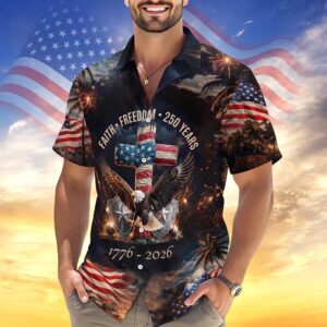 250 Years of Freedom 1776 – 2026 Eagle Patriotic Hawaii Shirt 2, 250th Anniversary Gift