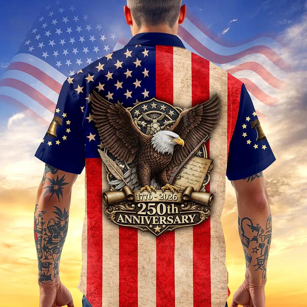 250th Anniversary 1776-2026 USA Flag Hawaii Shirt, 250th Anniversary Gift 250th Anniversary 1776-2026 USA Flag Hawaii Shirt, 250th Anniversary Gift