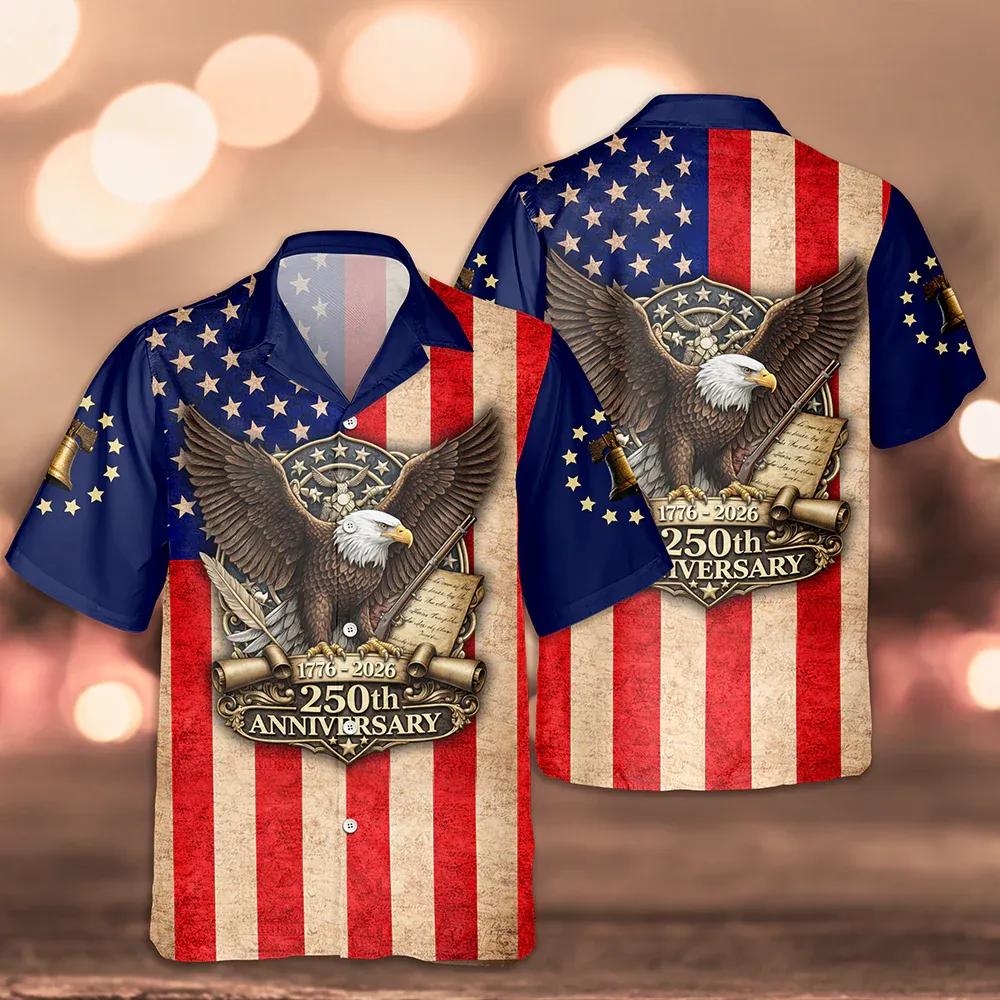 250th Anniversary 1776-2026 USA Flag Hawaii Shirt, 250th Anniversary Gift 250th Anniversary 1776-2026 USA Flag Hawaii Shirt, 250th Anniversary Gift