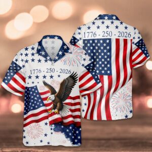 America 250th Anniversary 1776 2026 Patriotic Hawaiian Shirt 3