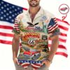 Celebrate 100 Years of Road Route 66 and America 250th Anniversary Custom Car Photo Hawaiian Shirt 2, 250th Anniversary Gift