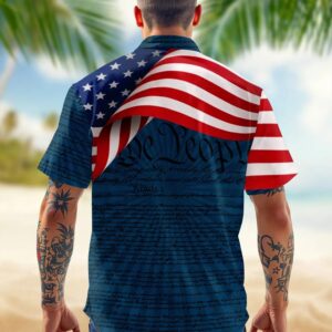 Custom Family Name Patriotic American Flag, 250 Years of Blessing God Hawaii Shirt, 250th Anniversary Gift