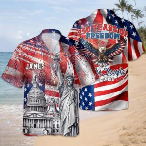 Custom Name 250 Years Of Freedom – We The People 1776-2026 Hawaii Shirt, 250th Anniversary Gift