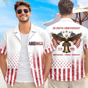 Custom Name Eagles 250th Birthday Independence – Reunion – Democracy Hawaii Shirt, 250th Anniversary Gift