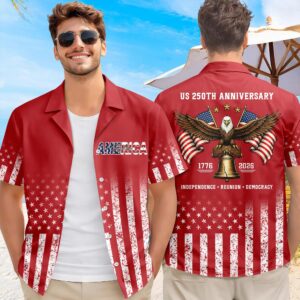 Custom Name Eagles 250th Birthday Independence – Reunion – Democracy Hawaii Shirt 2, 250th Anniversary Gift