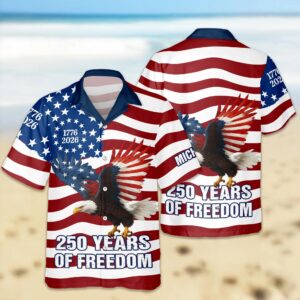 Personalized 250 Years of Freedom Flag 1776 2026 Eagle Betsy Hawaii Shirt 3